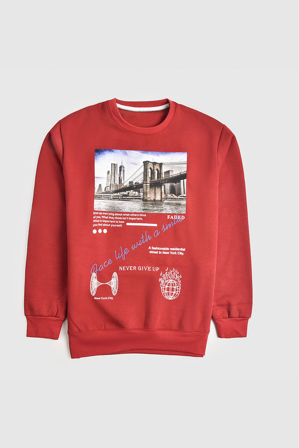 Red Skyline Dreams Sweatshirt