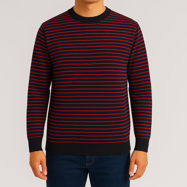 Midnight Black Line Sweater