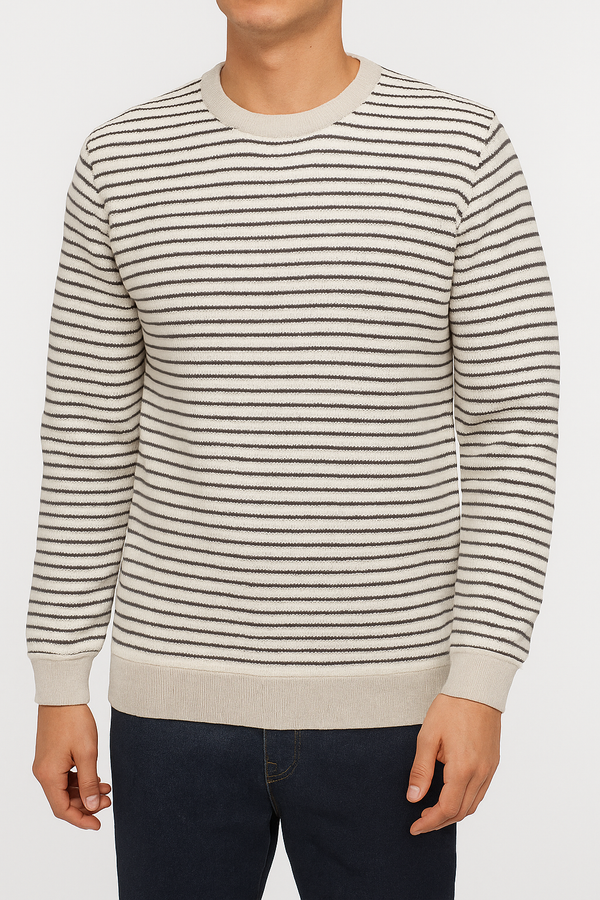 Soft-Touch Knit Stripe Sweater