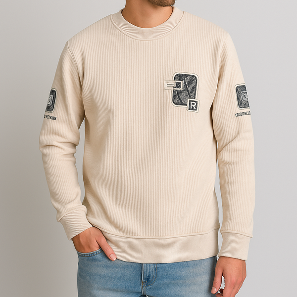 MonoPatch Beige Sweatshirt
