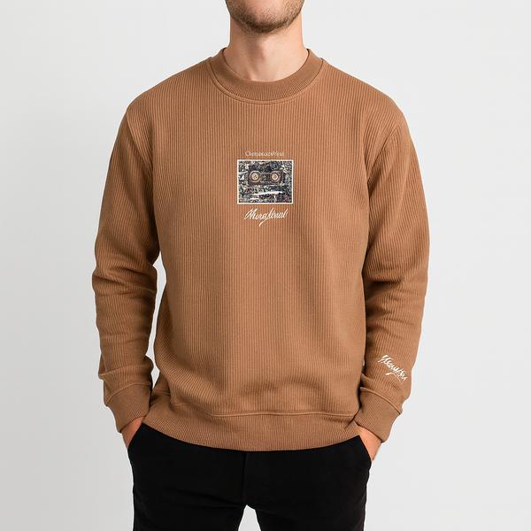 Caramel Grid Urban Sweatshirt