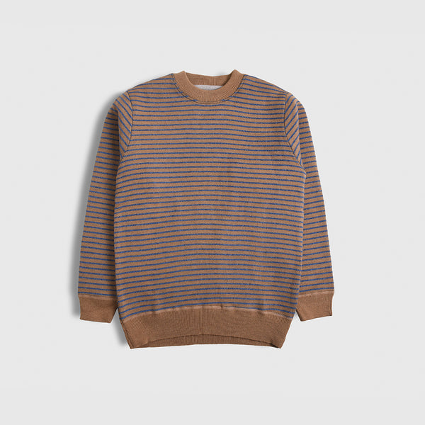 Urban Blue Stripe Knit Crewneck