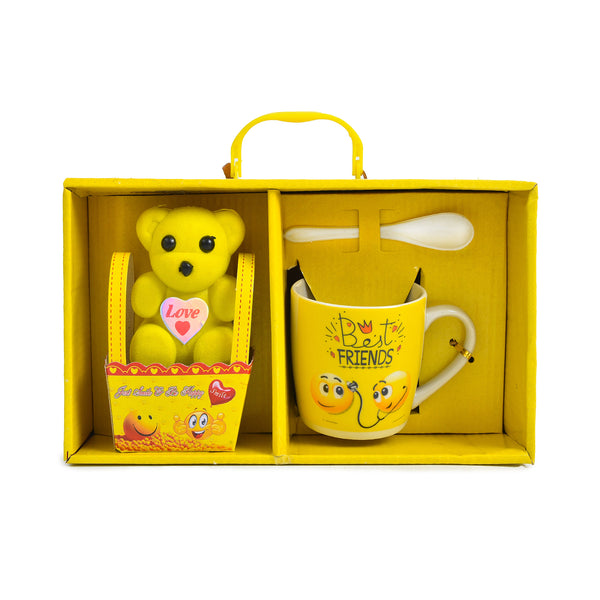Romantic Mug and Teddy Bear Gift Set