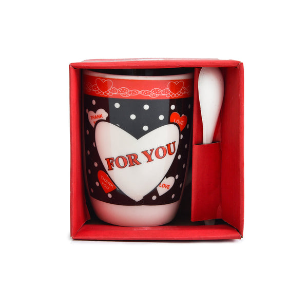 Red Heart Mug Gift Set
