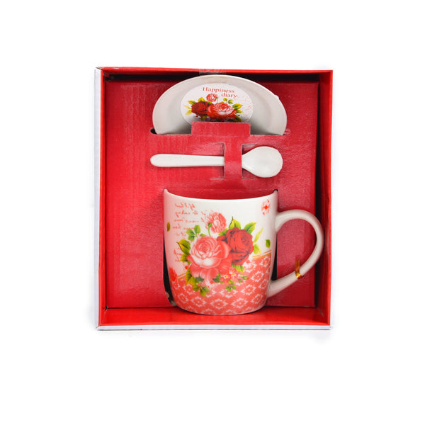 Crimson Bouquet Mug Gift Set