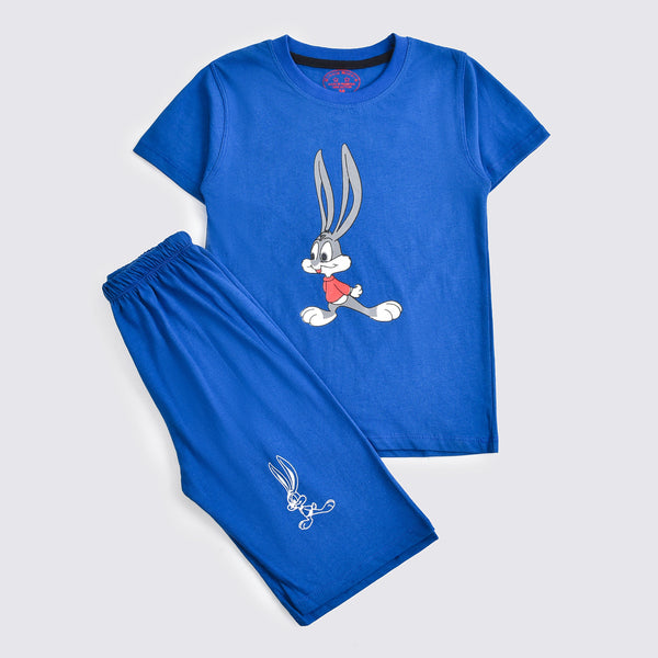 Blue Bunny Blast Pajama Set