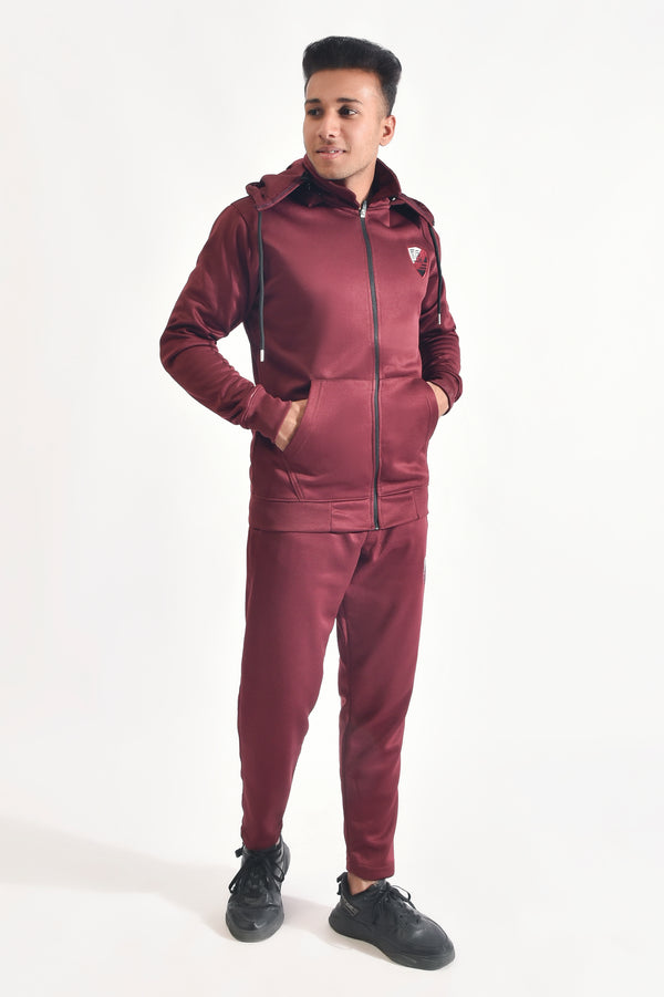 Athletic Maroon Tracksuit