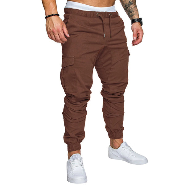 Six Pocket Cotton Cargo Trouser In  Brown