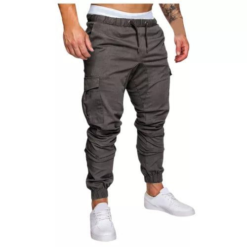 DarK Grey Cargo Trousers - 6 Pocket