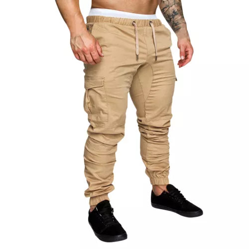 Cargo Trousers Cotton in Khaki Color